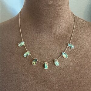 Kendra Scott Gold Necklace with Abalone Charms